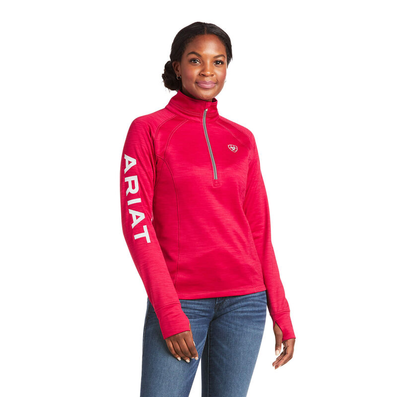 Sudaderas Ariat Tek Team 1/2 Zip Rojas Mujer - Chile 593-DKNCLO